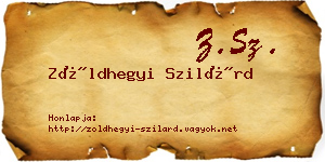 Zöldhegyi Szilárd névjegykártya